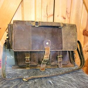 Myra Laptop Bag Leather Nwt